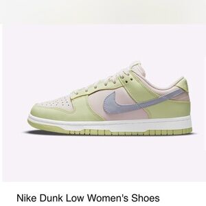 Nike dunk low. Pink and like green size 6. Worn once